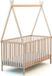 WEBABY Babybedje Tipi 70 x 140 cm ruwe beuk
