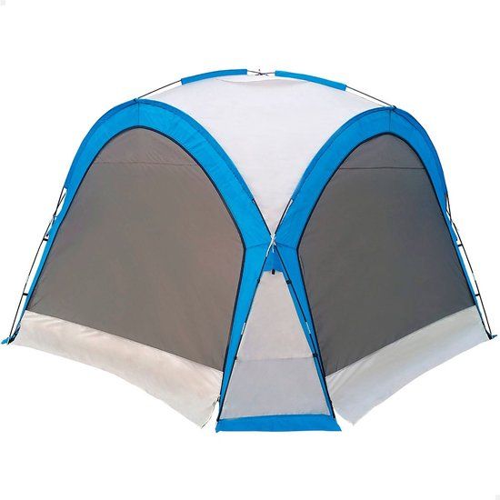 Aktive Strandtent met Muggennet - 350 x 260 x 350 cm - Blauw/Grijs