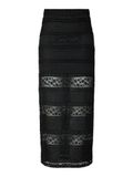 Pieces Maxi rok PCMIRO MW SLIM Zwart