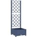 Maison Exclusive - Pot de plante de jardin avec treillis, bleu-gris, 40 x 40 x 121,5 cm, PP