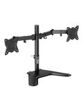 GRIFEMA Dubbele monitorhouder voor 13-32 inch LED/LCD, ondersteuning voor 2 | Monitorarm in hoogte verstelbaar, kantelen, draaien, kabelbeheer, tot 10 kg, VESA 75/100 mm