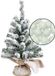 Merkloos / Sans marque Jja Showroom And Head Office Mini kerstboom besneeuwd - incl. verlichting bollen lichtgroen - H45 cm