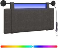 vidaXL Hangend Hoofdbord Zwart Antiek PU
