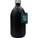 Bouteille de rangement en verre noir avec couvercle