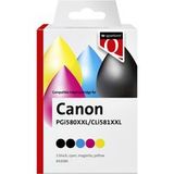 Quantore Inktcartridge Canon PGI-580XXL CLI-581XXL 2x zwart + 3 kleuren | Pak a 5 stuk
