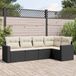Maison Exclusive - Ensemble de meubles de jardin 5 pièces avec canapé et coussins, noir, en polyrotin