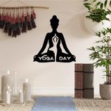 Stijlvol zwart decoratief metalen wandaccessoire, 56 x 50 cm, 100% metaal, 1,5 mm dik, perfect voor moderne woondecoratie en unieke muurkunst