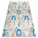 Bambino 61460 Tapis de bain antidérapant pour enfant Motif géométrique Beige/bleu 80 x 150 cm