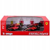 Bburago Ferrari F1-75 & SF-23 Sainz & Leclerc 1:43 Modelbouwkit Auto 4 Eenheden Rood