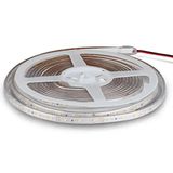 Ledstrip 5 meter 5 W per meter, SMD 3528, blauw licht voor buiten met plakstrips en siliconen afdekking, 12 volt
