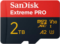SanDisk Extreme PRO 2TB MicroSDXC - 250MB/s Read, 150MB/s Write - A2, V30, UHS-I
