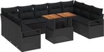 vidaXL Tuinbank Set Zwart en Bruin