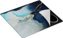 Chefcare Inductie Beschermer Abstracte Kunst - Marmer Blauw en Beige - 57,6x51,6 cm - Inductie Mat