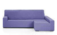 Martina Home Emilia - Elastische hoes voor loungestoel - lange arm rechts (vooraanzicht) - paars