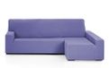 Martina Home Emilia - Elastische hoes voor loungestoel - lange arm rechts (vooraanzicht) - paars