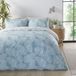 Fusion Matteo Duck Egg Blue Leaf Super King dekbedovertrek