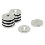 N42 Neodymium verzonken magneet voor kunst, ambachten, modelbouw, doe-het-zelf, hobby's, kantoor en thuis, 20 mm dia x 3 mm dik x 3,6 mm verzonken gat - 4,5 kg trek - noord - 2 stuks