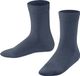 FALKE Family eenkleurig katoen sokken kinderen blauw - maat 19-22