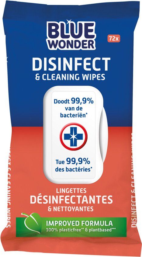 Blue Wonder Aanbieding: Blue Wonder Desinfectie doekjes (24 x 72 stuks)
