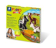 STAEDTLER FIMO kids 8034 Pony-set – 4 x 42 g, stokje & mat