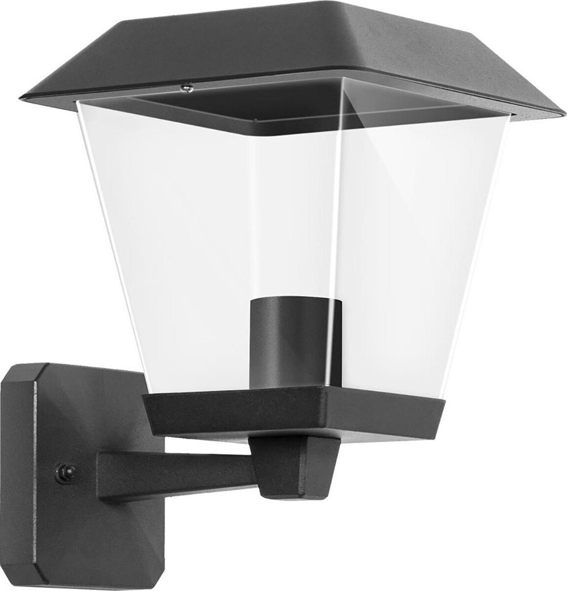 Qualu LED Tuinverlichting - Buitenlamp Nostalgisch - Igia Nosta Up - E27 Fitting - Mat Zwart - Aluminium