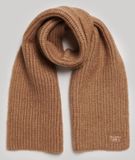 Superdry Geribde Gebreide Sjaal Bruin