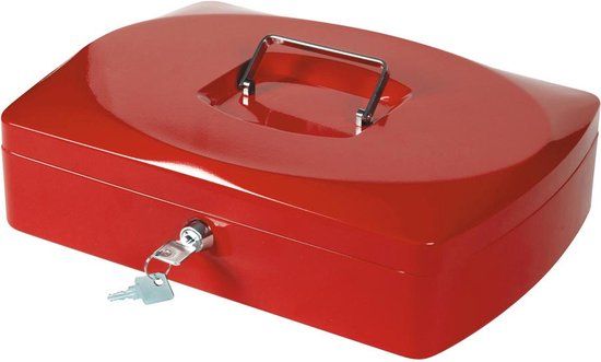 Q-CONNECT Geldkoffer - 325 x 235 x 85 mm - Rood