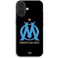 Olympique de Marseille Coque Pour iPhone 17 Logo Noire Fond