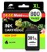HP lot de 2 cartouches d'encre noire 301XL