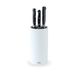 Lacor - Messenplug, wit, universeel blok voor messen, multidirectioneel, mat wit, Ø 11 cm, hoogte 22 cm, vaatwasmachinebestendig.