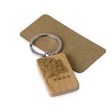 Mopec The Tree of Life sleutelhanger van hout, 9 x 3,2 cm, bruin