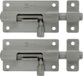AMIG Verrou coulissant/Plaque de verrouillage - 4x - RVS - 4 x 3.7cm - Finition inox mate