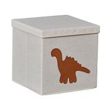 LOVE IT STORE IT - Premium - Opbergkubus voor kinderen, decoratief, opvouwbaar, 30 cm, dino-motief, houtversterking, compatibel met planken