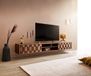 DELIFE meuble TV Fevo acacia brun 200 cm 2 portes meuble bas flottant