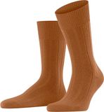 FALKE Lhasa Rib eenkleurig wol kasjmier sokken heren bruin - maat 43-46