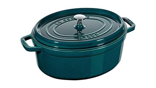 Staub Gusseisen Bräter/Cocotte, Oval 33 cm, 6,7 L, La Mer - Braadpan