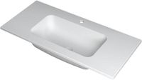 Wastafel INK Faktor Wastafel Polystone Midden met 1 Kraangat - 1000x450x15 mm - Mat Wit
