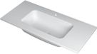 Wastafel INK Faktor Wastafel Polystone Midden met 1 Kraangat - 1000x450x15 mm - Mat Wit
