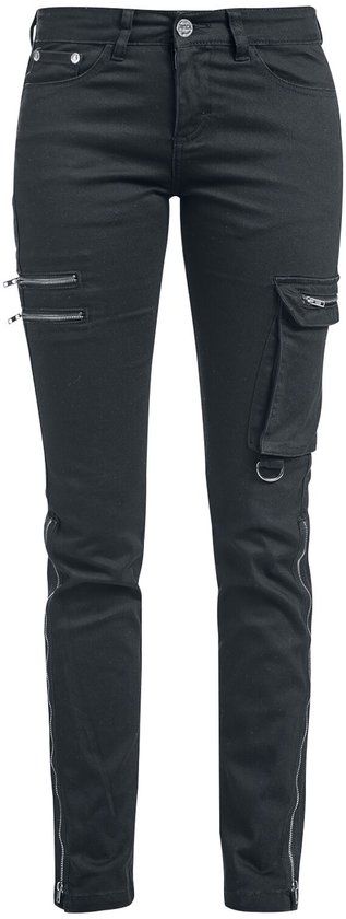 Black Premium by EMP Zwarte jeans met ritsen - Dames - W30L30