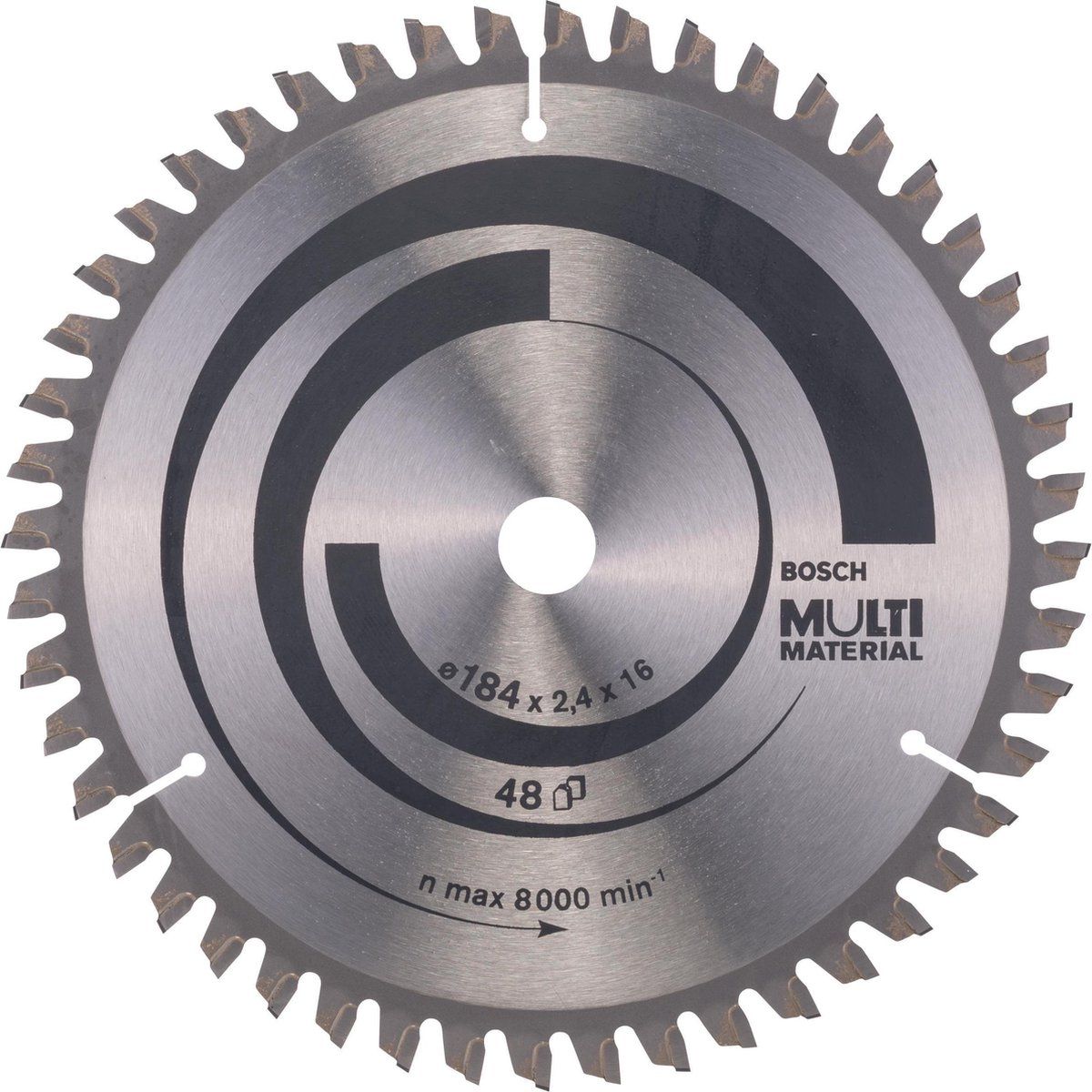 Bosch Cirkelzaagblad voor Multimaterial | Multi Material | Ø 184mm Asgat 16mm 48T - 2608640815