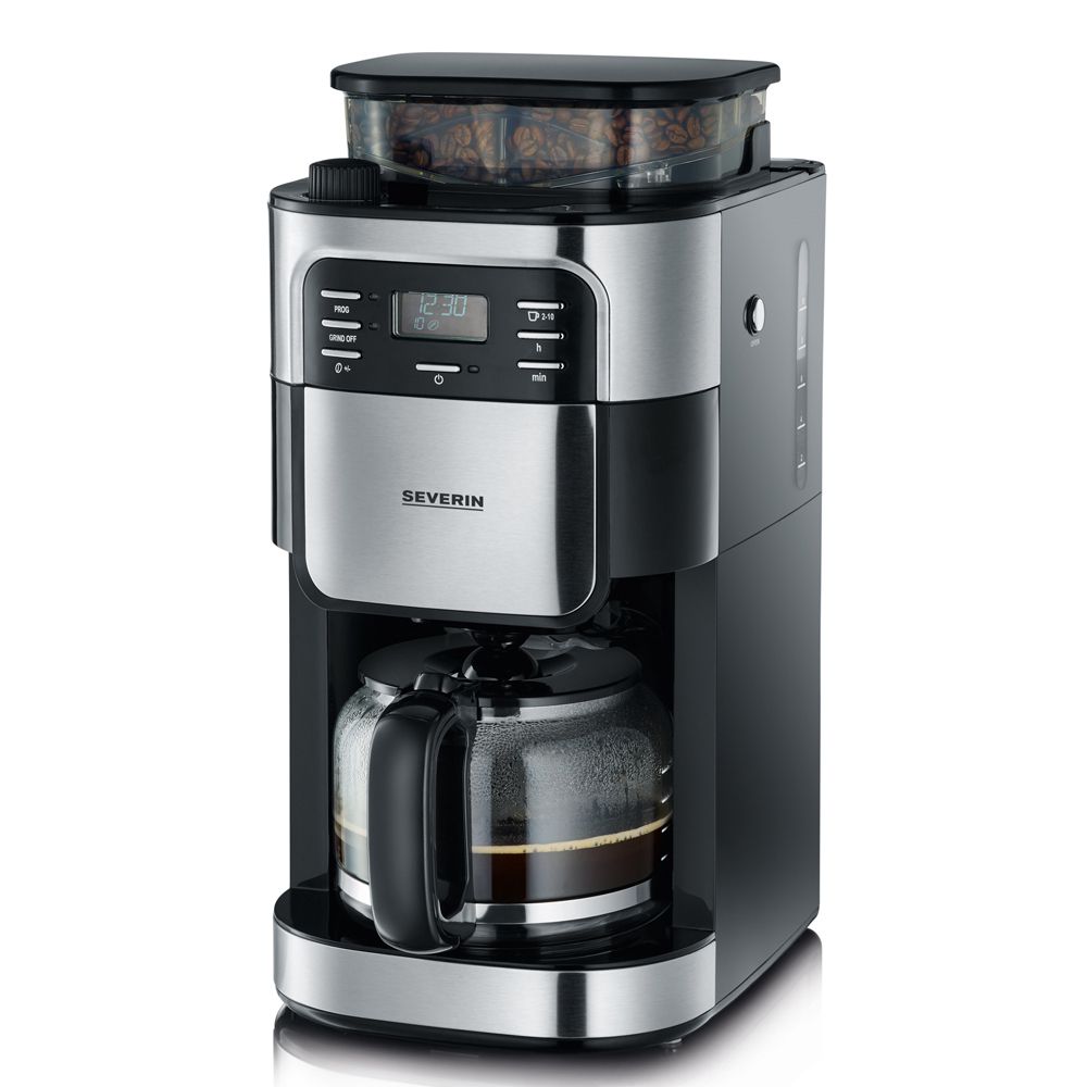 Severin KA 4810 Filter Koffiezetapparaat - Met Bonenmaler - Zwart/RVS