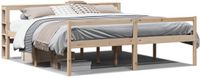 vidaXL Seniorenbed met hoofdbord massief grenenhout 200x200 cm