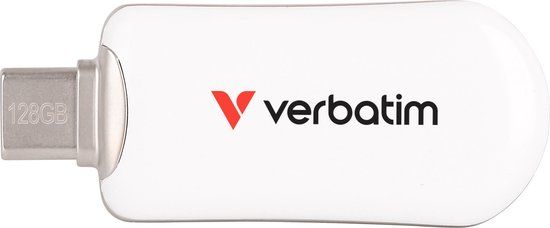 Verbatim Plectra USB-C Flash Drive 128GB Wit