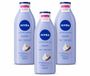 Nivea 3 x Smooth Body Milk - Sheaboter - 72 uur Hydratatie - Voor Droge Huid - 400 ml