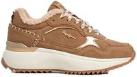 Pepe Jeans Kimi One Lage Sneakers Vrouw Suède/Kunsthaar Cognac Brown EU 36