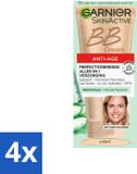 Garnier SkinActive BB Cream Light Anti-Aging Crème teintée jour 50 ml (4 pièces)