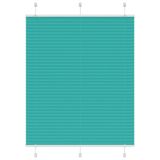 VidaXL Plissé rolgordijn 110x150cm stofbreedte 109,4cm petrol groen