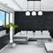 Lampe suspendue noire avec abat-jour blanc, modèle KATARA 14-172