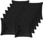 vidaXL - Kussensloop - 12 stuks - Flanel - Zwart - 50 x 50 cm