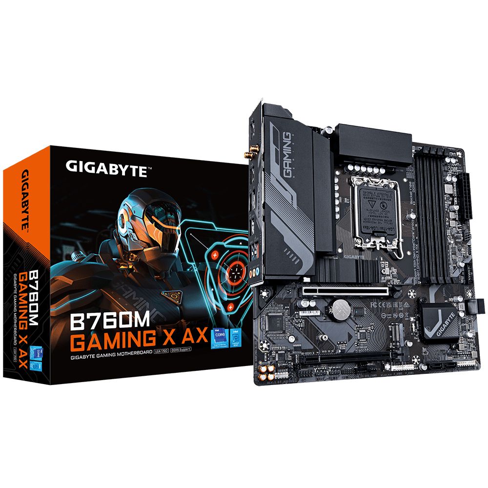 GIGABYTE B760M Gaming X AX - Micro ATX Motherboard - LGA 1700 - DDR5